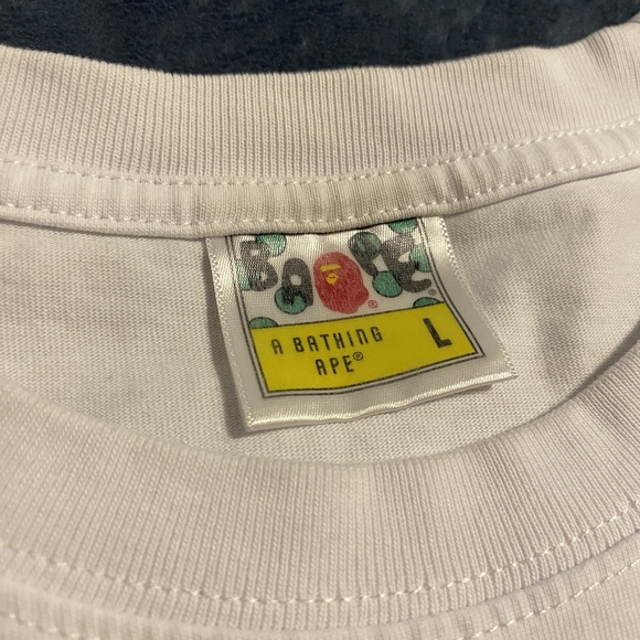 Bape White Short Sleeve Tee - Picture 1 of 3